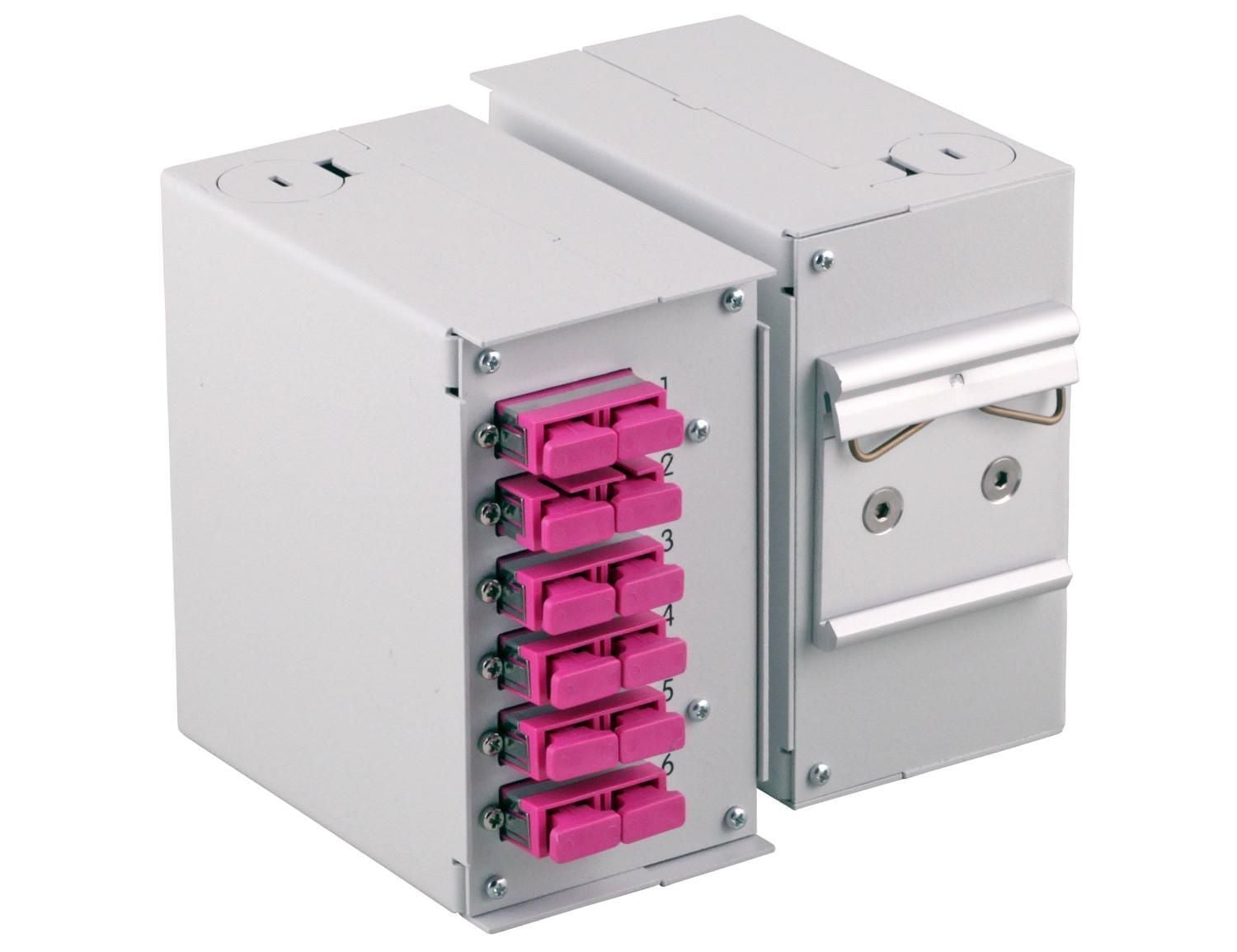 Pannello Frontale 6 Connessioni SC-Duplex per Box Ottico - Techly Professional I-CASE DIN-SPL6SCDT