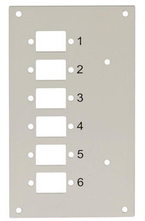 Pannello Frontale 6 Connessioni SC-Simplex per Box Ottico - Techly Professional I-CASE DIN-SPL6SCST