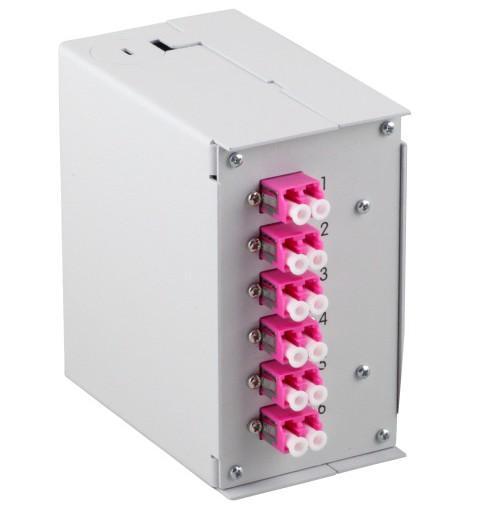 Pannello Frontale 6 Connessioni SC-Simplex per Box Ottico - Techly Professional I-CASE DIN-SPL6SCST