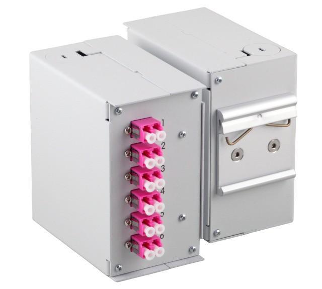 Pannello Frontale 6 Connessioni SC-Simplex per Box Ottico - Techly Professional I-CASE DIN-SPL6SCST