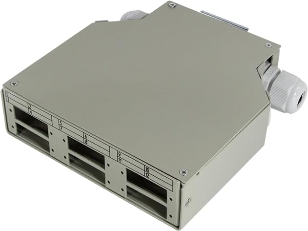 Scatola di Giunzione per Guida DIN per Connettori in Fibra Ottica LC o SC - Logilink I-CASE DIN-SPLICES