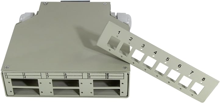 Scatola di Giunzione per Guida DIN per Connettori in Fibra Ottica LC o SC - Logilink I-CASE DIN-SPLICES