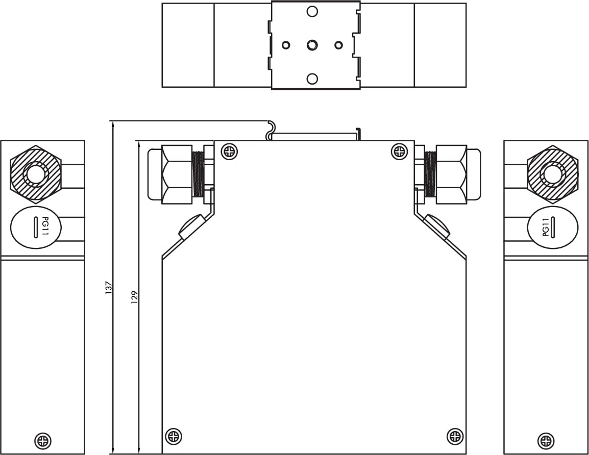 Scatola di Giunzione per Guida DIN per Connettori in Fibra Ottica LC o SC - Logilink I-CASE DIN-SPLICES