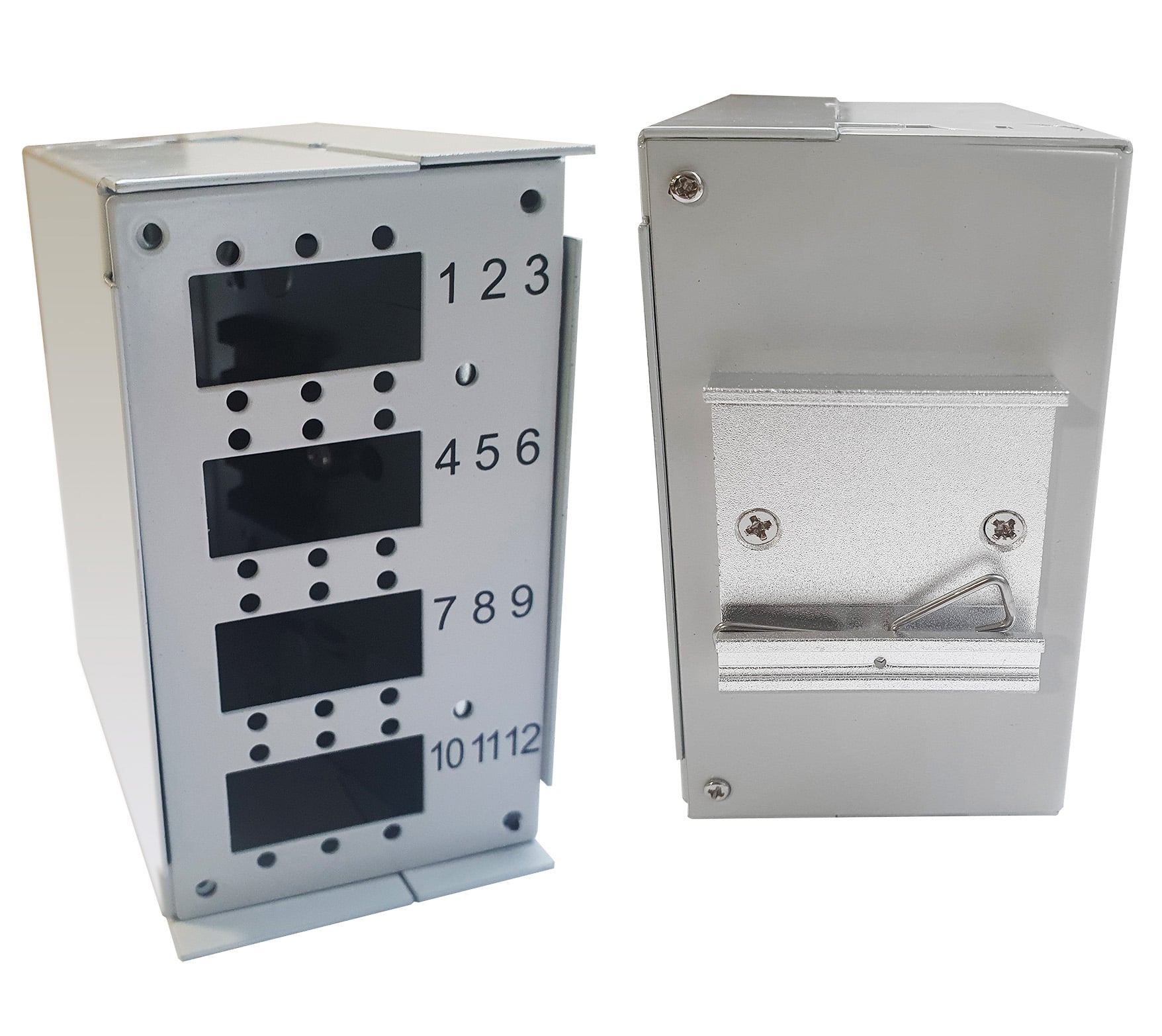 Mini Box Ottico su Barra DIN senza Pannello Frontale - Techly Professional I-CASE DIN-SPLICET