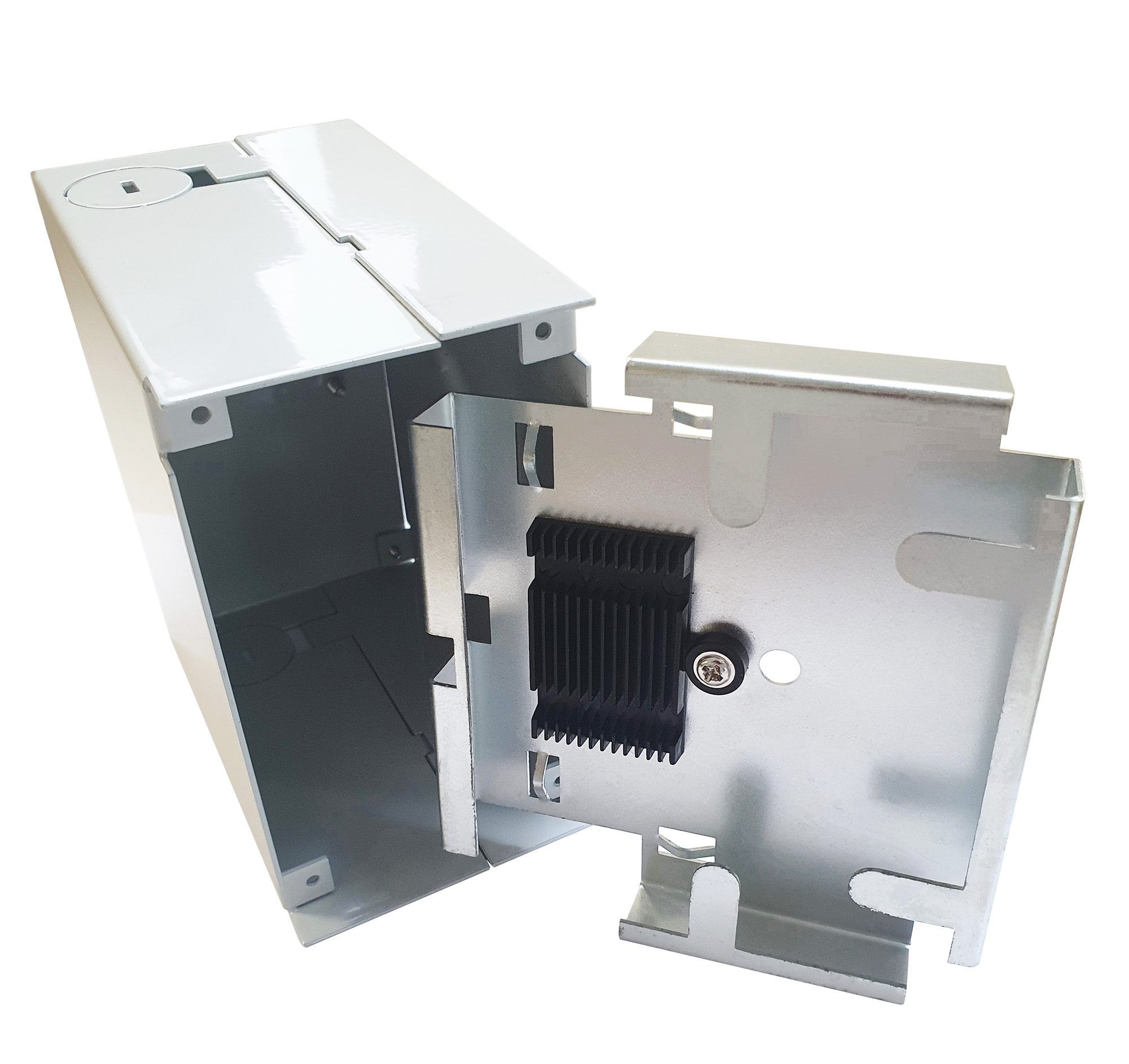 Mini Box Ottico su Barra DIN senza Pannello Frontale - Techly Professional I-CASE DIN-SPLICET