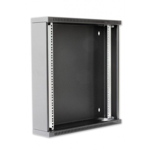 Armadio Rack 19" Flat a muro 6U prof. 15 cm sezione unica Nero - Techly Professional I-CASE EC-0615BK