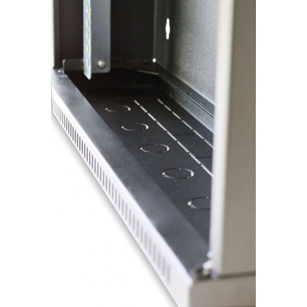 Armadio Rack 19" Flat a muro 6U prof. 15 cm sezione unica Nero - Techly Professional I-CASE EC-0615BK