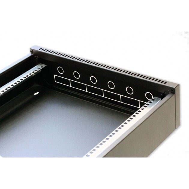 Armadio Rack 19" Flat a muro 6U prof. 15 cm sezione unica Nero - Techly Professional I-CASE EC-0615BK