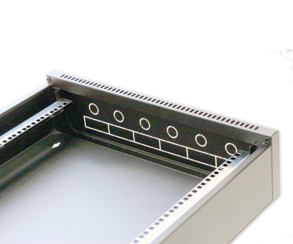 Armadio Rack 19'' Flat a muro p.30cm 6 unità sezione unica Grigio - Techly Professional I-CASE EC-0630G