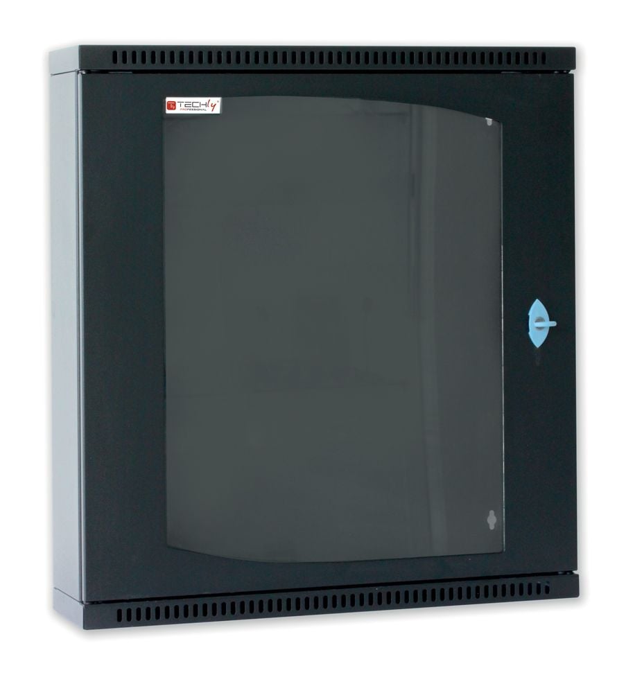Armadio Rack 19'' Flat a muro p.15cm 12 unità sezione unica Grigio - Techly Professional I-CASE EC-1215G