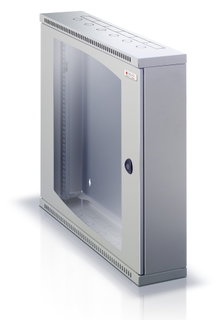 Wall-Mount Flat Rack Cabinet 19" 12U p.30cm Grey - Techly Professional I-CASE EC-1230G