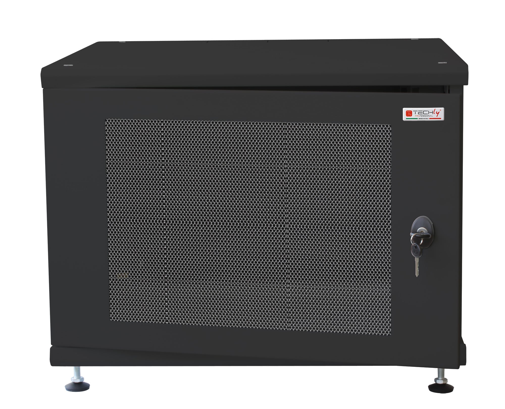 Rack Cabinet 19" 8U P600mm for Photovoltaic Battery Storage Black - Techly Professional I-CASE EE-2008BK6