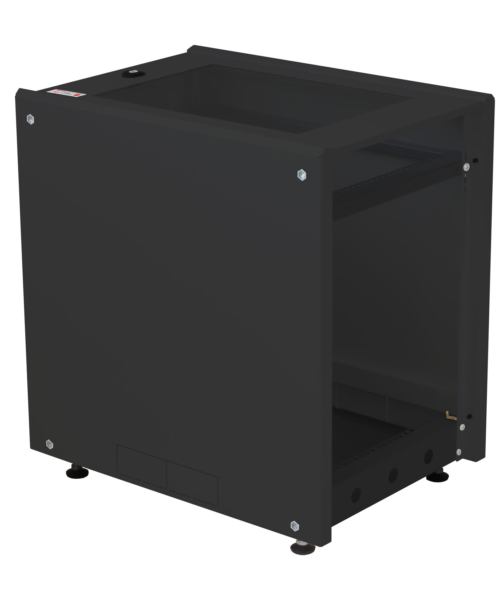Rack Cabinet 19" 8U P600mm for Photovoltaic Battery Storage Black - Techly Professional I-CASE EE-2008BK6