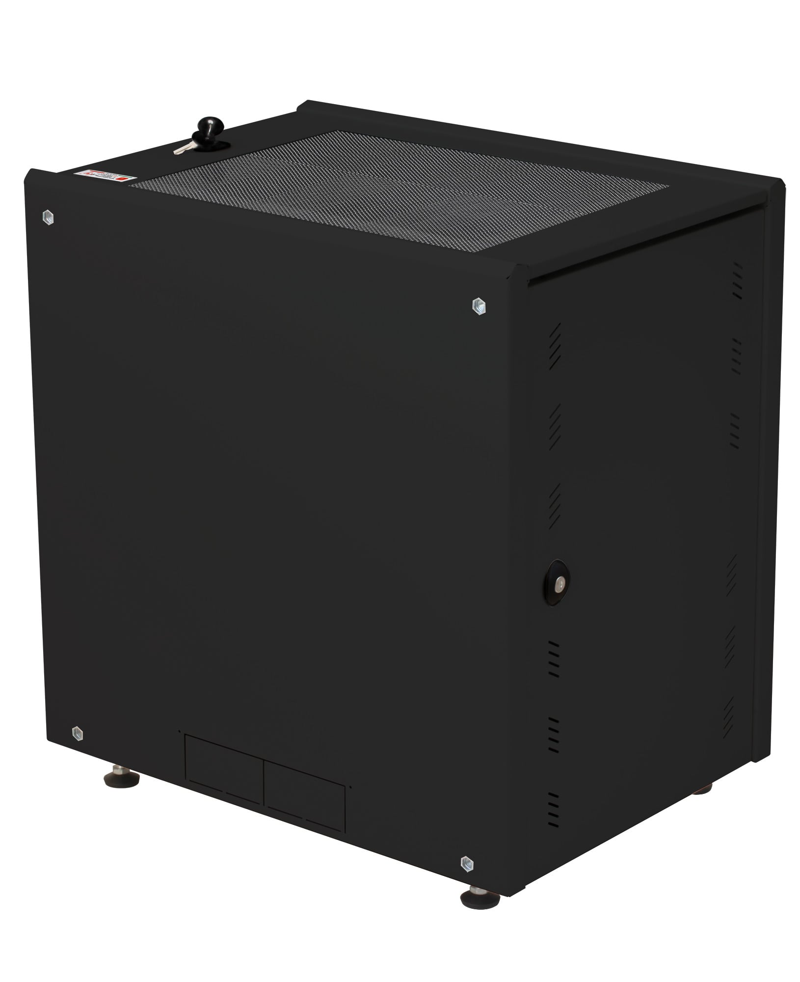 Rack Cabinet 19" 8U P600mm for Photovoltaic Battery Storage Black - Techly Professional I-CASE EE-2008BK6