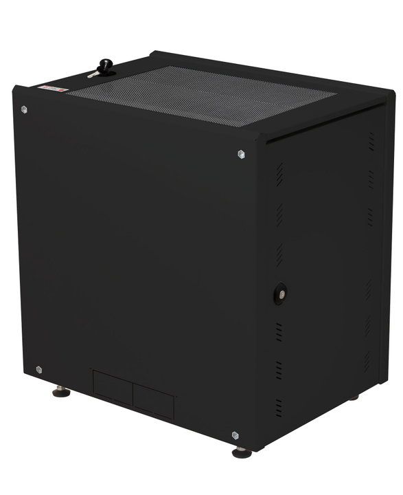 Armadio Rack 19" 8U P600mm per Accumulatori Fotovoltaico Nero - Techly Professional I-CASE EE-2008BK6