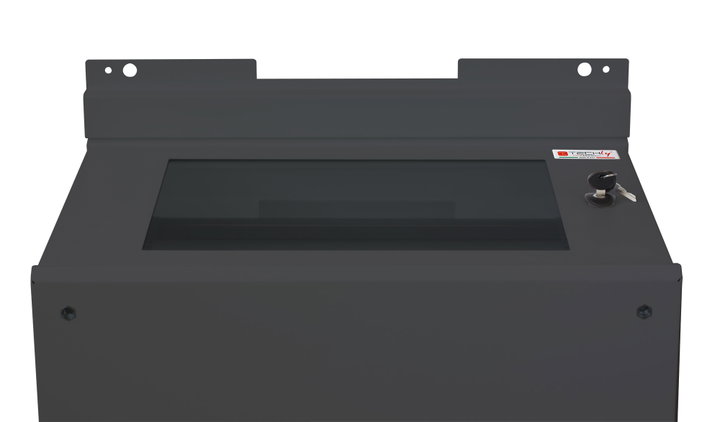 Armadio Rack 19" 8U P600mm per Accumulatori Fotovoltaico Nero - Techly Professional I-CASE EE-2008BK6