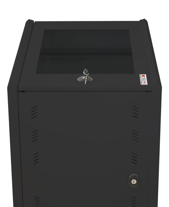 Armadio Rack 19" 8U P600mm per Accumulatori Fotovoltaico Nero - Techly Professional I-CASE EE-2008BK6