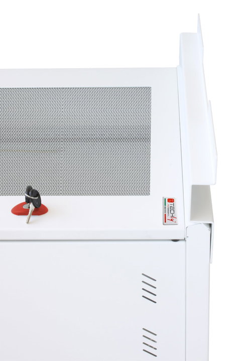 Armadio Rack 19" 8U P600mm per Accumulatori Fotovoltaico Bianco - Techly Professional I-CASE EE-2008WH6