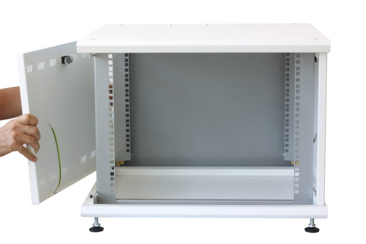 Armadio Rack 19" 8U P600mm per Accumulatori Fotovoltaico Bianco - Techly Professional I-CASE EE-2008WH6
