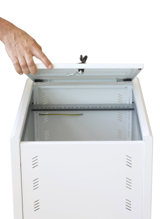 Armadio Rack 19" 8U P600mm per Accumulatori Fotovoltaico Bianco - Techly Professional I-CASE EE-2008WH6