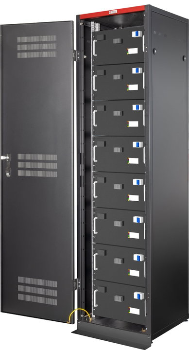 Armadio Rack 19" 600x600 20U per Batterie Fotovoltaico Nero - Techly Professional I-CASE EE-6620B