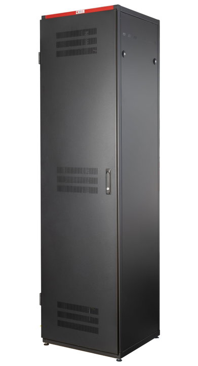Armadio Rack 19" 600x600 20U per Batterie Fotovoltaico Nero - Techly Professional I-CASE EE-6620B