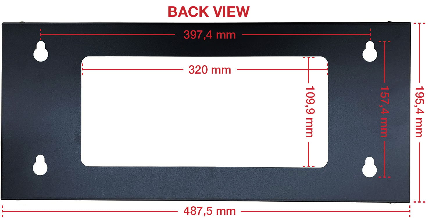 Staffa di Montaggio da Muro Verticale Easyline Nero - Techly Professional I-CASE EF-3004BK