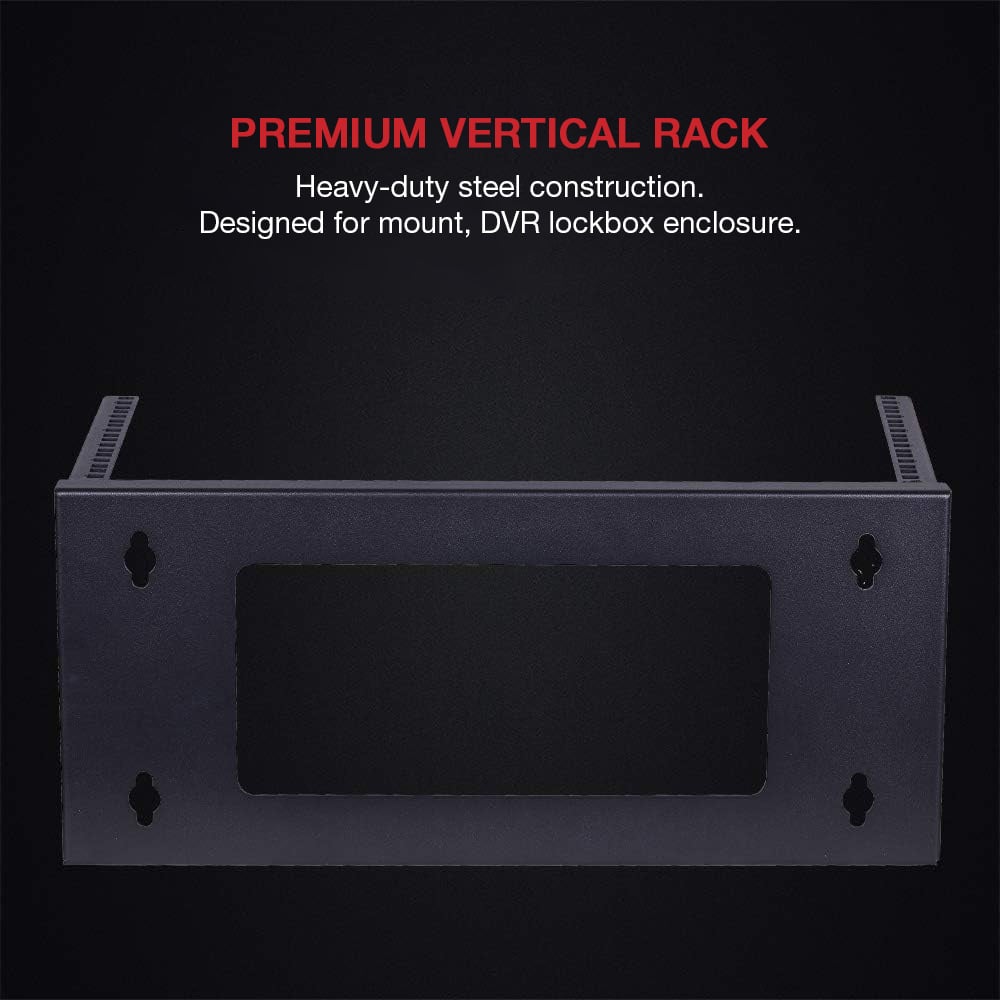 Staffa di Montaggio da Muro Verticale Easyline Nero - Techly Professional I-CASE EF-3004BK