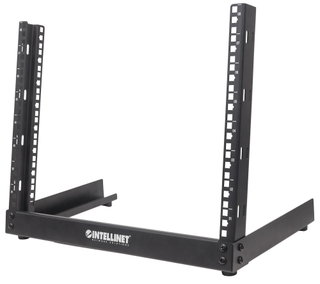 Rack Cabinet 19" Open Frame Desktop 8U Black - Intellinet I-CASE EF-8UBK