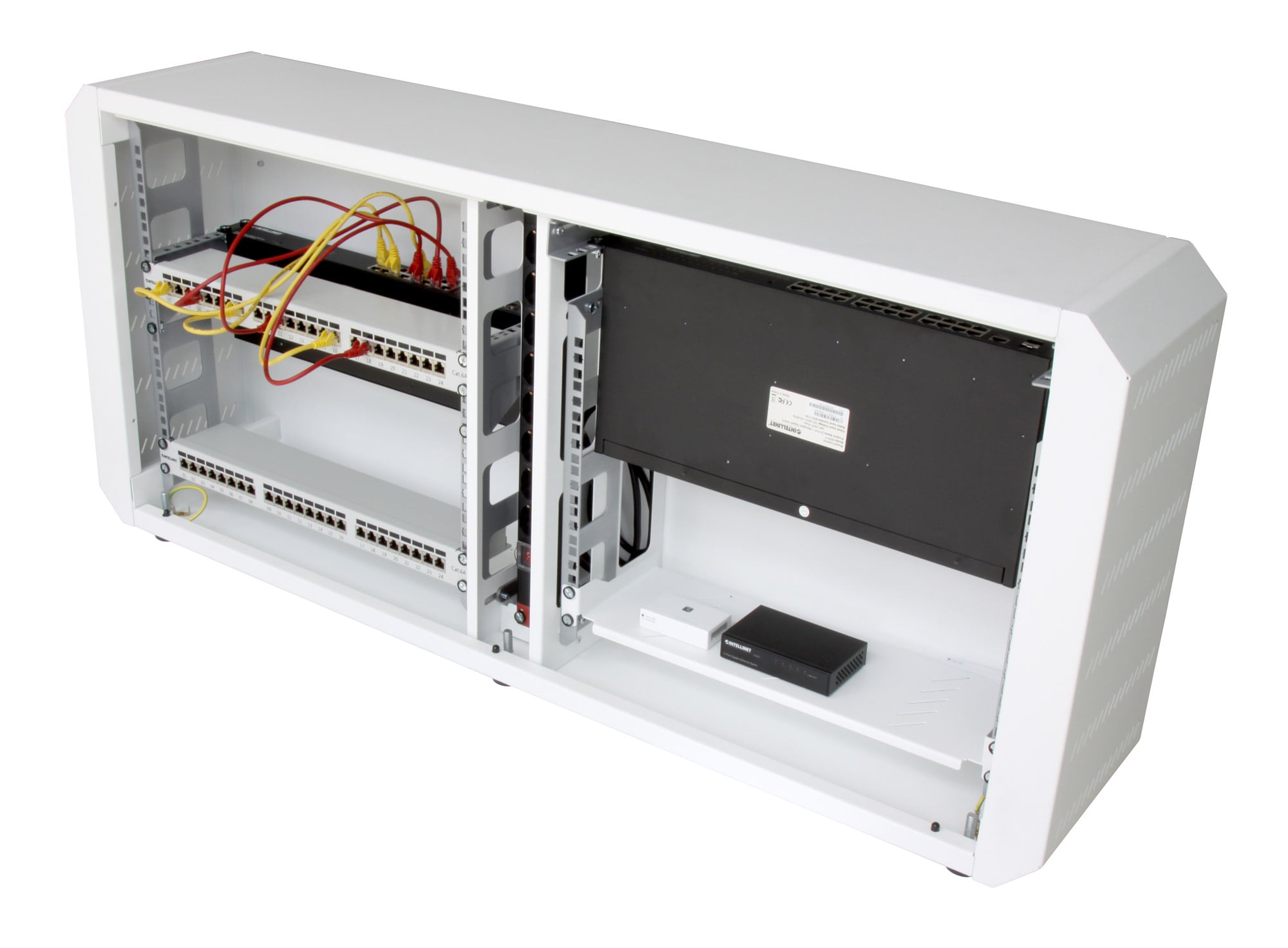 Armadio rack 19'' Ghost con porta cieca Bianco - Techly Professional I-CASE EJ-2512WHC