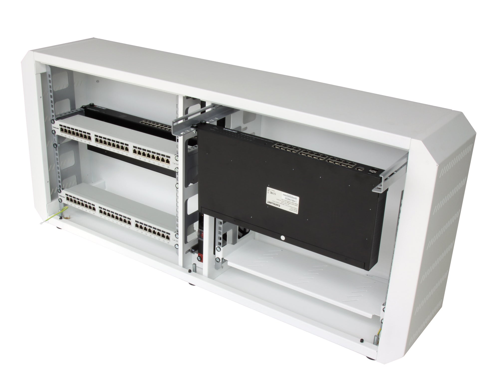 Armadio rack 19'' Ghost con porta cieca Bianco - Techly Professional I-CASE EJ-2512WHC