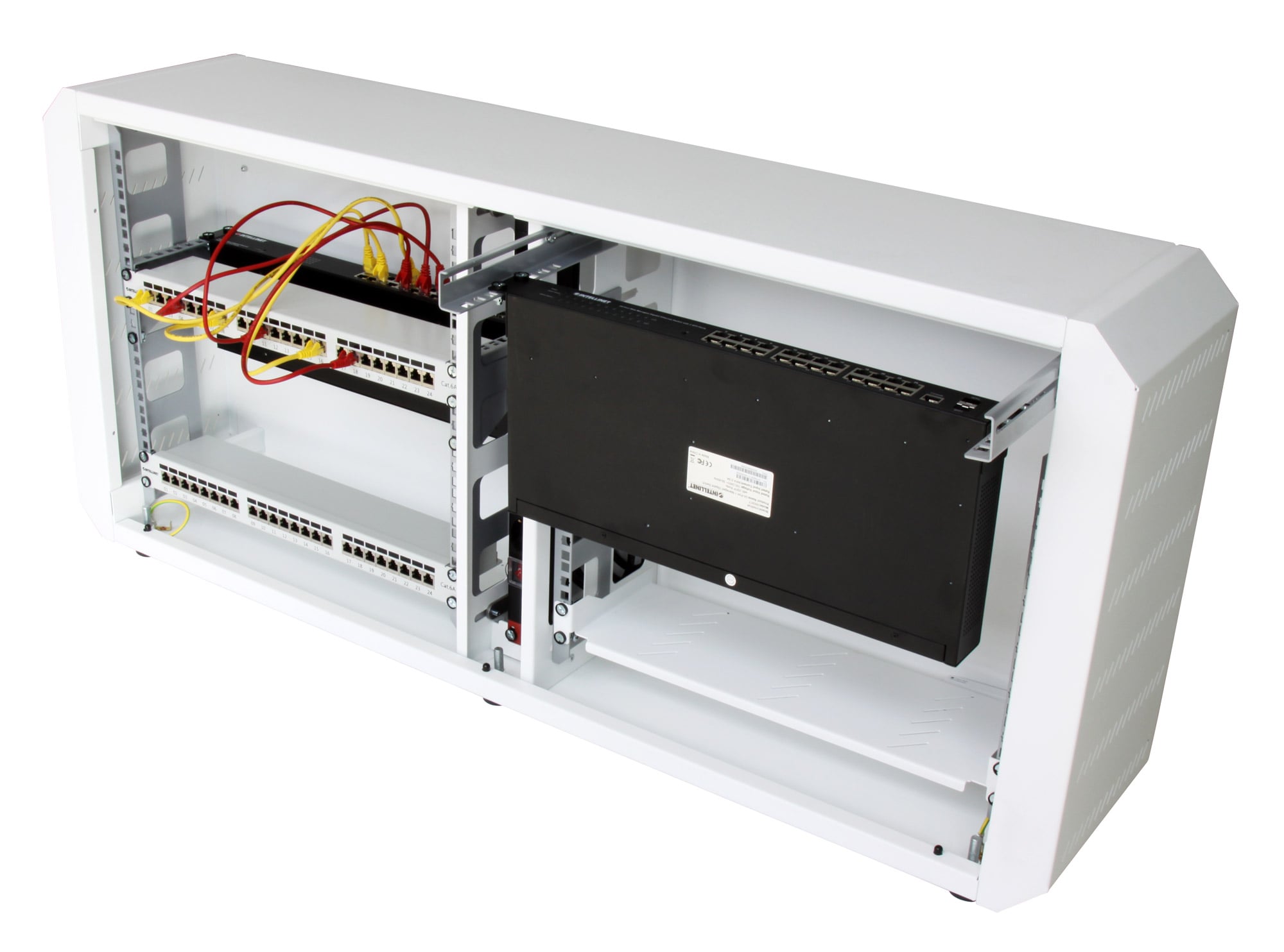 Armadio rack 19'' Ghost con porta grigliata Bianco - Techly Professional I-CASE EJ-2512WHV