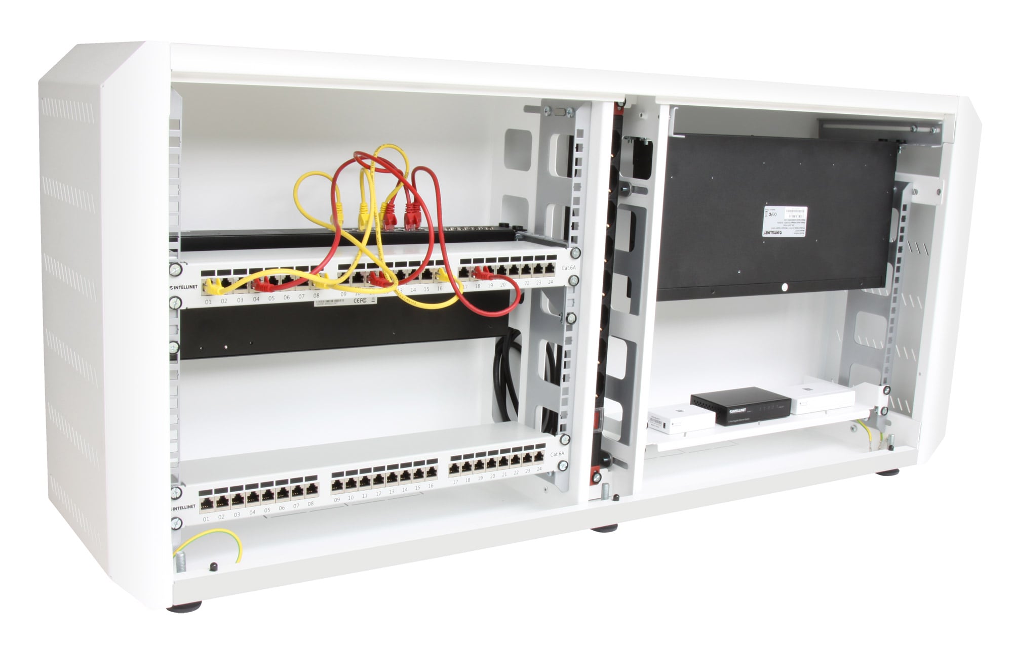 Armadio rack 19'' Ghost con porta grigliata Bianco - Techly Professional I-CASE EJ-2512WHV