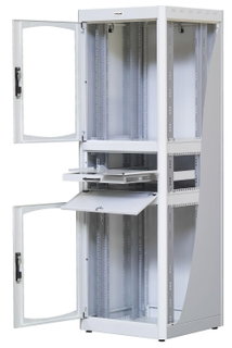 Rack Cabinet 19\" 600x600 38U with Keyboard Shelf Gray - Intellinet I-CASE EK-3860GT