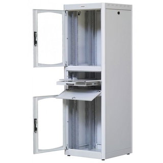 Rack Cabinet 19\" 600x800 38U with Keyboard Shelf Gray - Intellinet I-CASE EK-3880GT