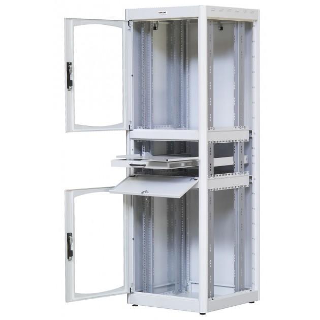 Armadio Rack 19'' 600x800 38U con Ripiano Tastiera Grigio - Intellinet I-CASE EK-3880GT
