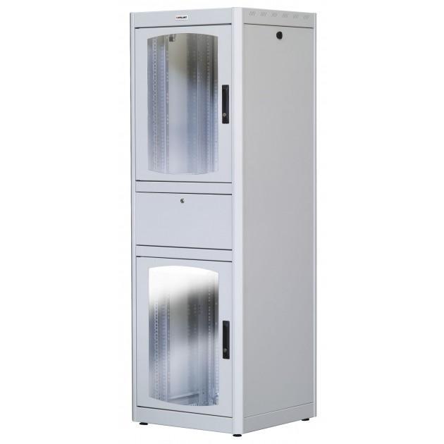 Armadio Rack 19'' 600x800 38U con Ripiano Tastiera Grigio - Intellinet I-CASE EK-3880GT
