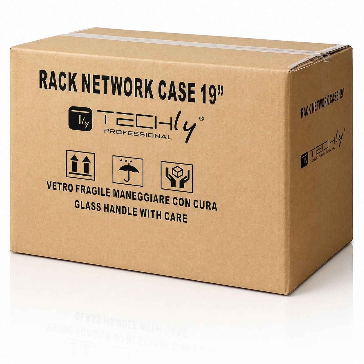 Armadio Rack 19'' a Muro 6U prof. 450 Nero Assemblato - Techly Professional I-CASE EL-1006B45