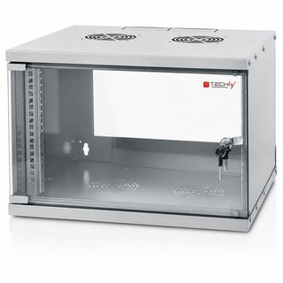 Armadio Rack 19" a Muro 6U Profondità 320mm Grigio Assemblato - Techly Professional I-CASE EL-1006G32