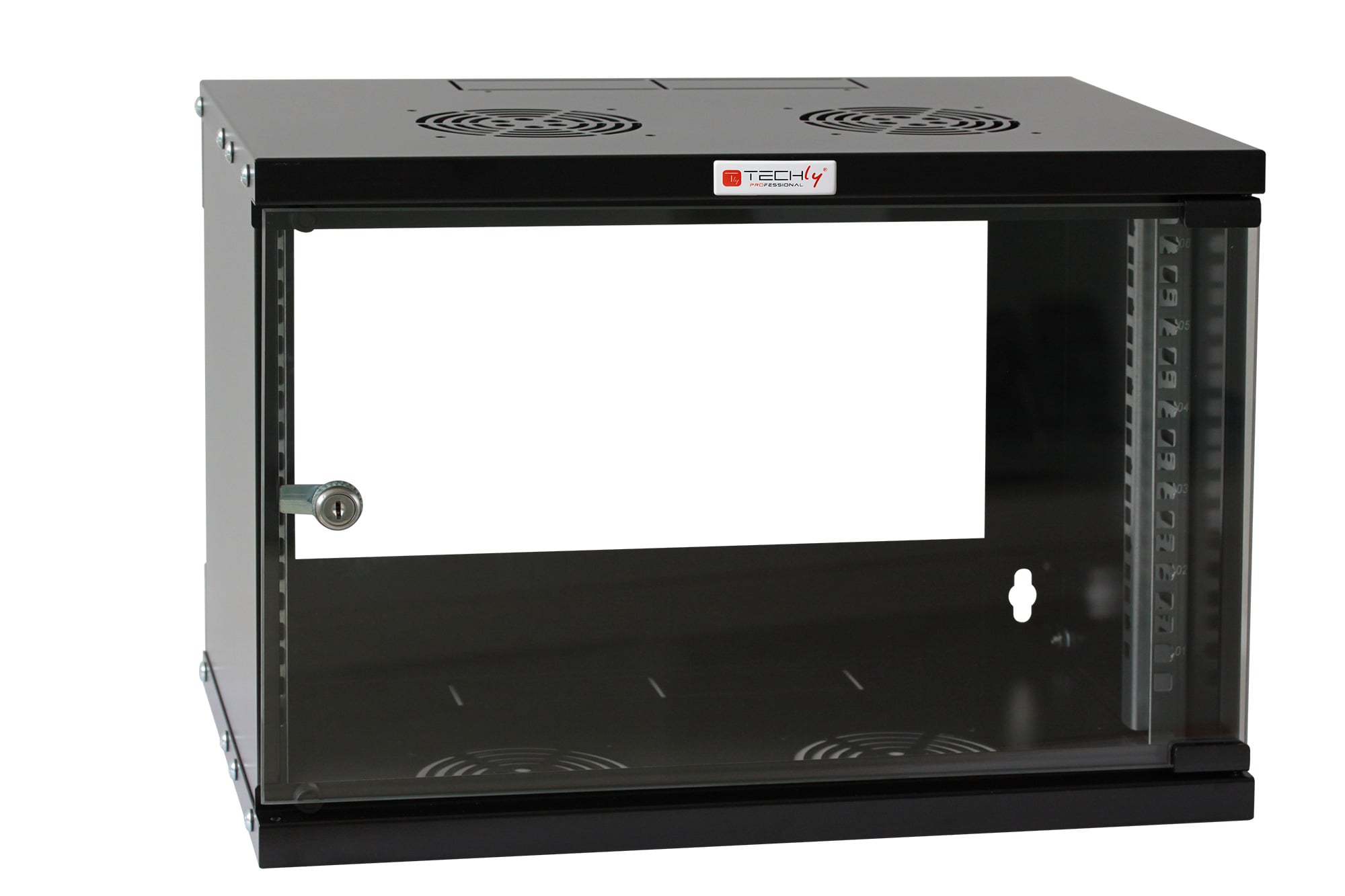 Armadio Rack 19'' a Muro 9U prof. 320 Nero Assemblato - Techly Professional I-CASE EL-1009B32