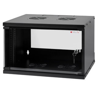 Armadio Rack 19" a Muro 9U, Profondità 450mm, Nero - Techly Professional I-CASE EL-1009B45