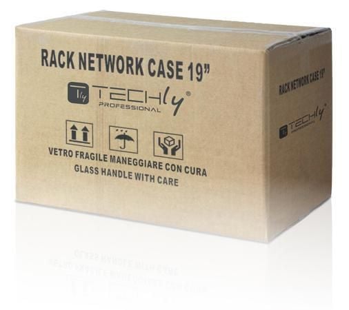 Armadio Rack 19" a Muro 9U, Profondità 450mm, Nero - Techly Professional I-CASE EL-1009B45