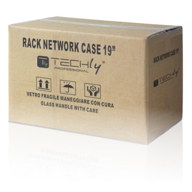 Armadio Rack 19'' a Muro 9U prof. 450 Grigio Assemblato - Techly Professional I-CASE EL-1009G45