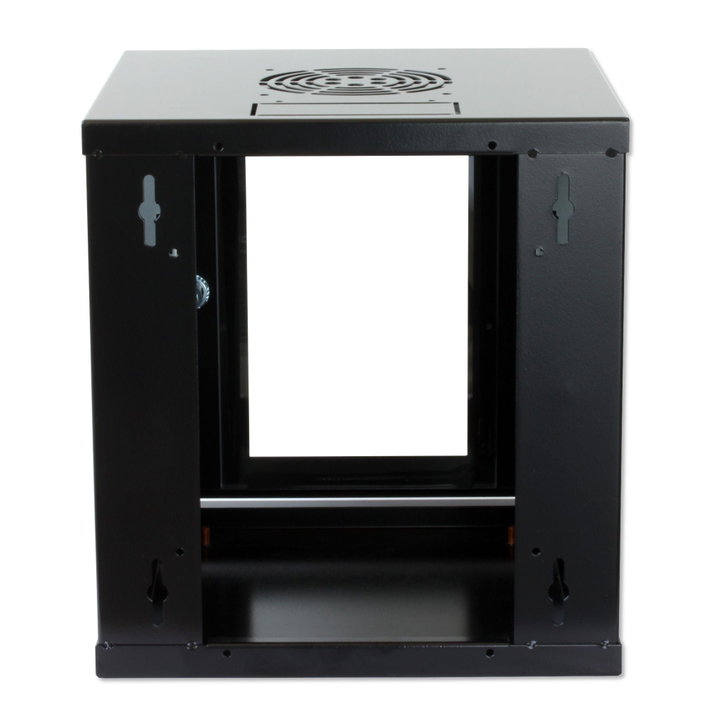 Wall-Mounted Rack Cabinet 10" 6 Units Blind Door Black - Techly Professional I-CASE EM-1006BKCTY