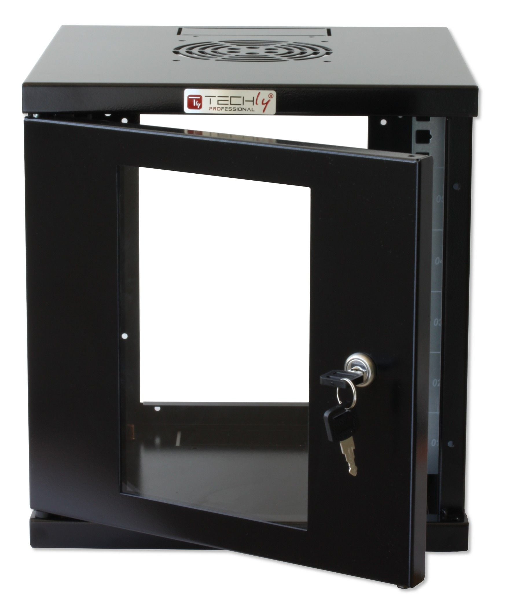 Rack cabinet 10" in Wall 6 Black Unit - Techly Professional I-CASE EM-1006BKTY