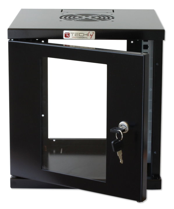Armadio Rack 10" a Muro 6U Nero - Techly Professional I-CASE EM-1006BKTY
