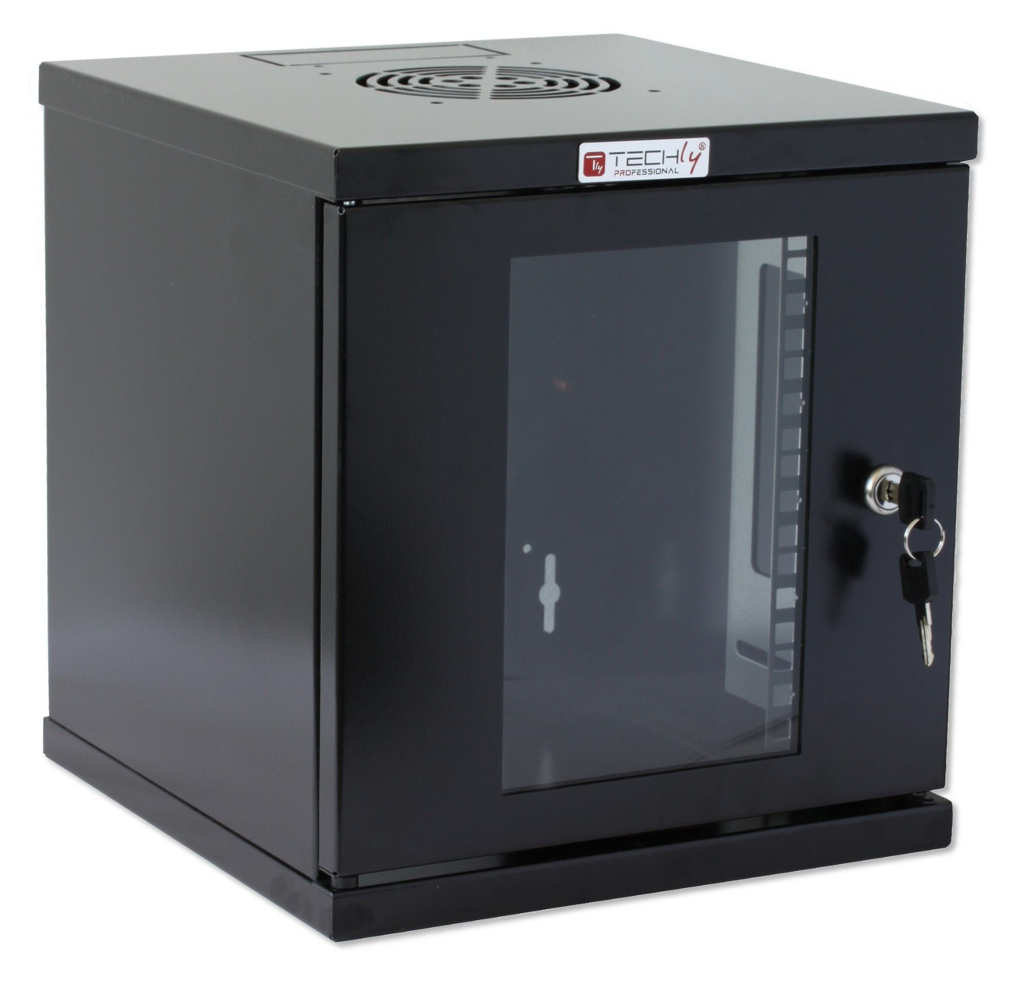 Rack cabinet 10" in Wall 6 Black Unit - Techly Professional I-CASE EM-1006BKTY