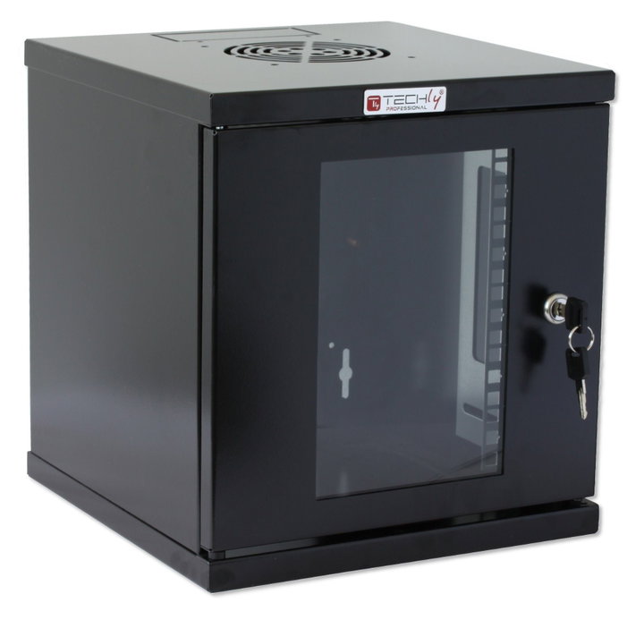 Armadio Rack 10" a Muro 6U Nero - Techly Professional I-CASE EM-1006BKTY