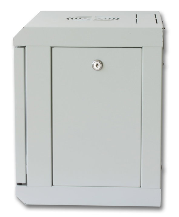 Wall Mount Rack Enclosure 10" 6 unità with removable panels Grey depth 300 mm - Techly Professional I-CASE EM-1006GPTY