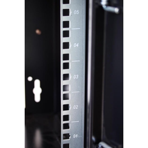 Wall Mount Rack Enclosure 10" 6 unità with removable panels Grey depth 300 mm - Techly Professional I-CASE EM-1006GPTY